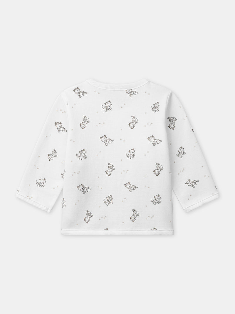 Completo con reggiseno a stampa leopardata + pantaloni + calzini per neonati unisex