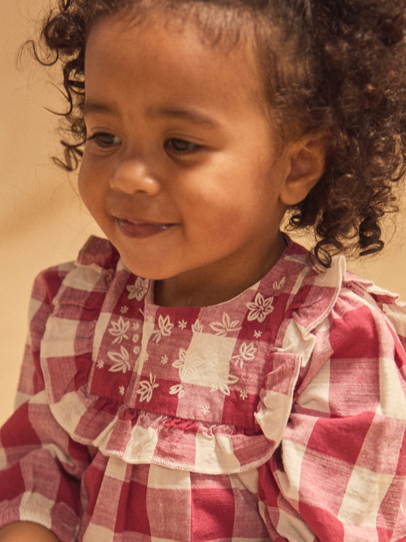 Robe à carreaux Bébé Fille