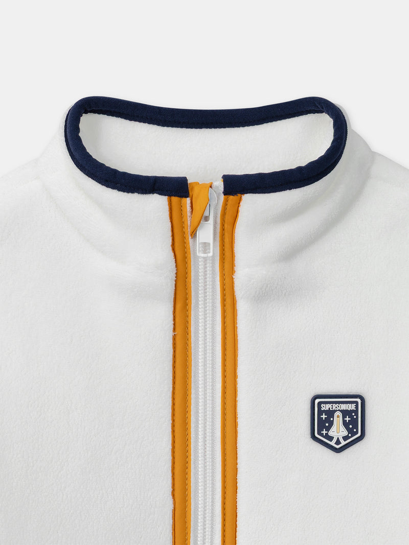 Gilet bianco con zip per ragazzi