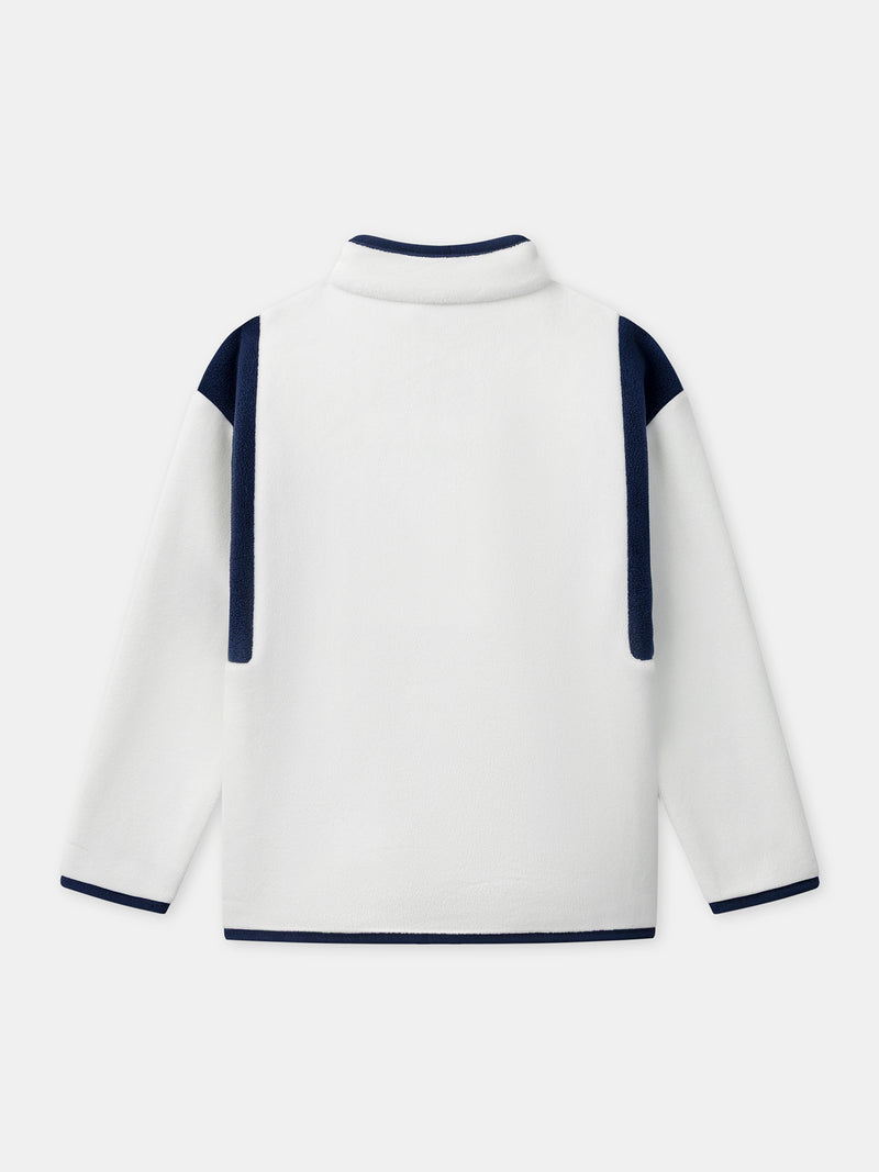 Gilet bianco con zip per ragazzi