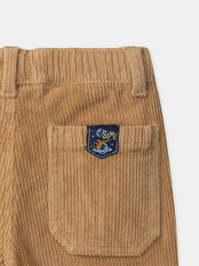 Pantaloni in velluto marrone per ragazzi