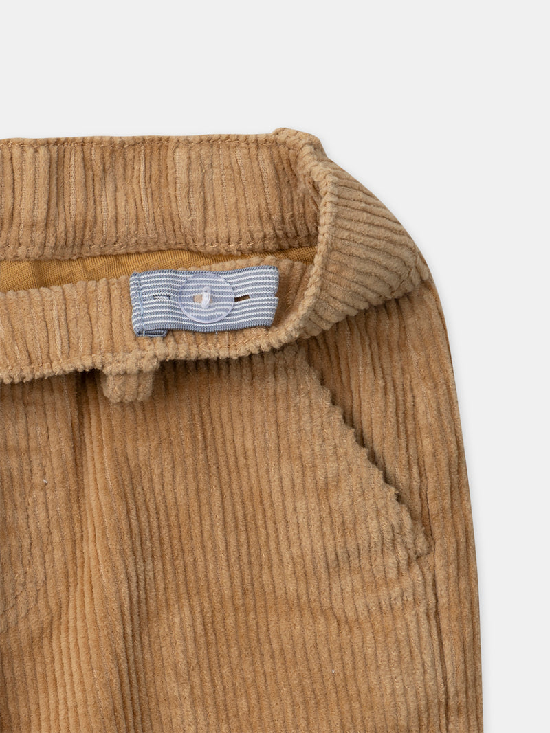 Pantaloni in velluto marrone per ragazzi