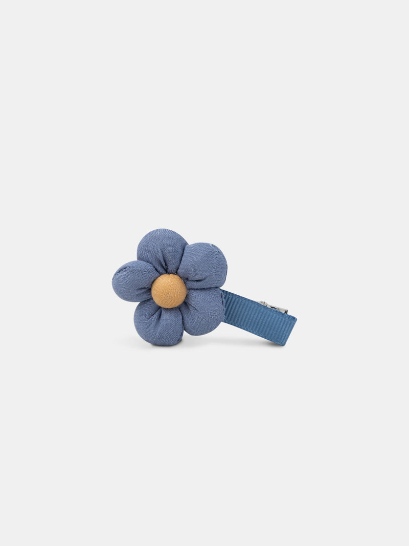2 fermagli per capelli blu con fiori per ragazze