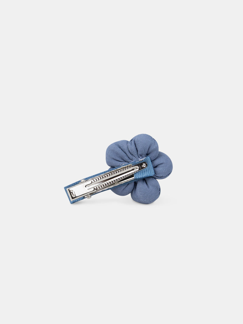 2 fermagli per capelli blu con fiori per ragazze