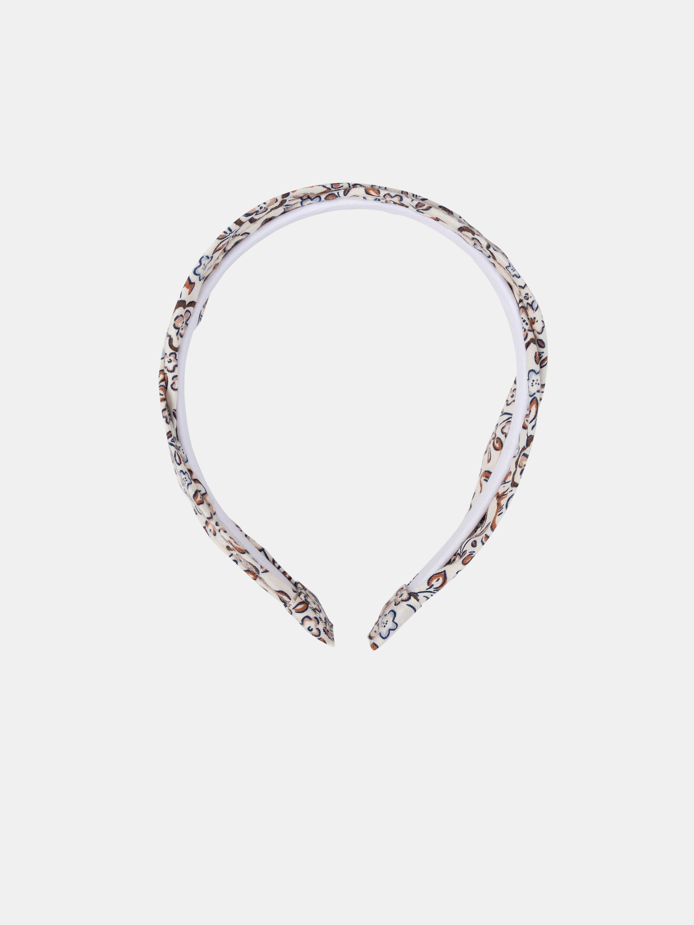 Cerchietto Floreale Ecru per Bambine