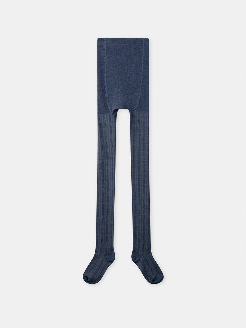 Collant bleu marine Fille