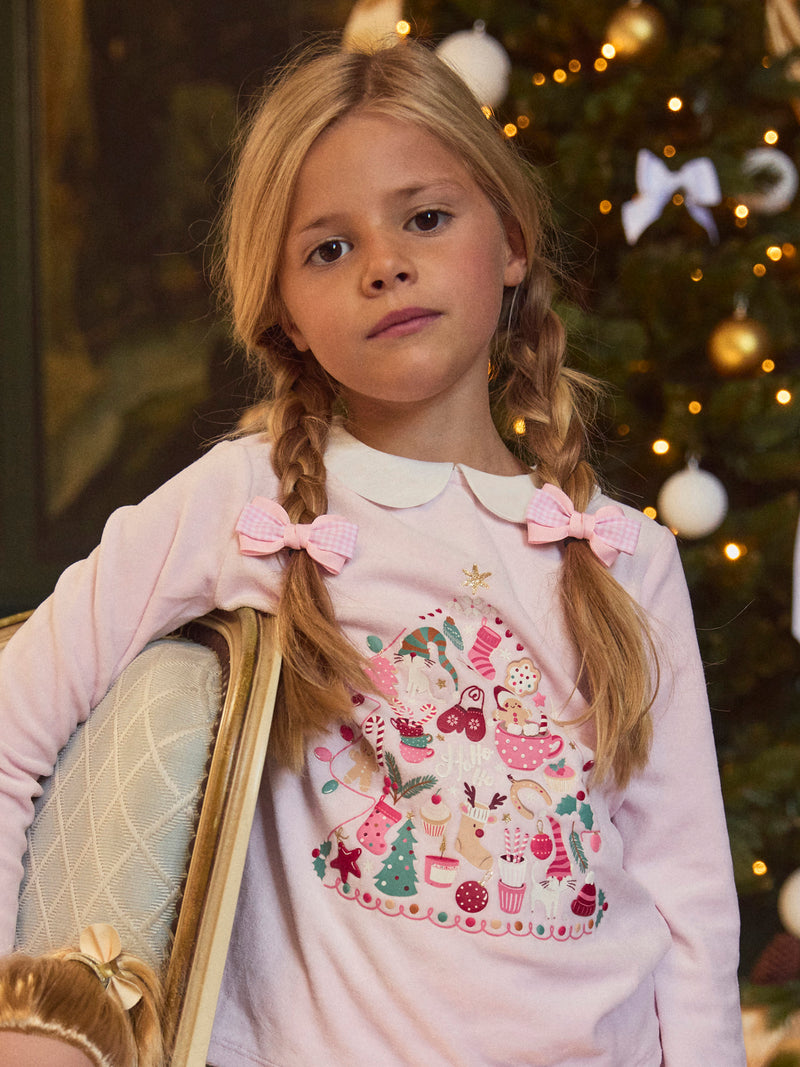 Pigiama Rosa in Velour per Ragazze