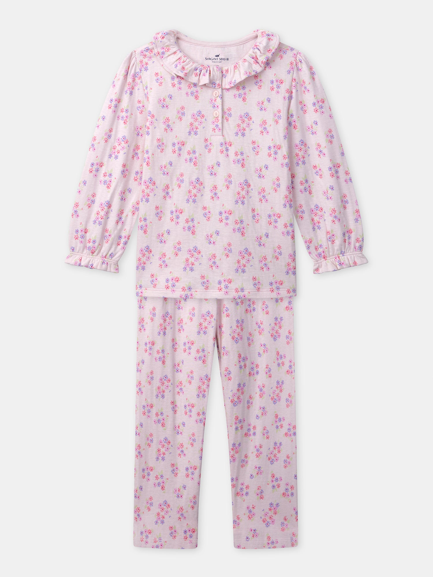 Pigiama Rosa Stampato Floreale Ragazza