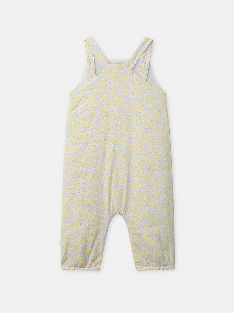 Set floreale + body ecru + calzini con nastro Nascita Bambina