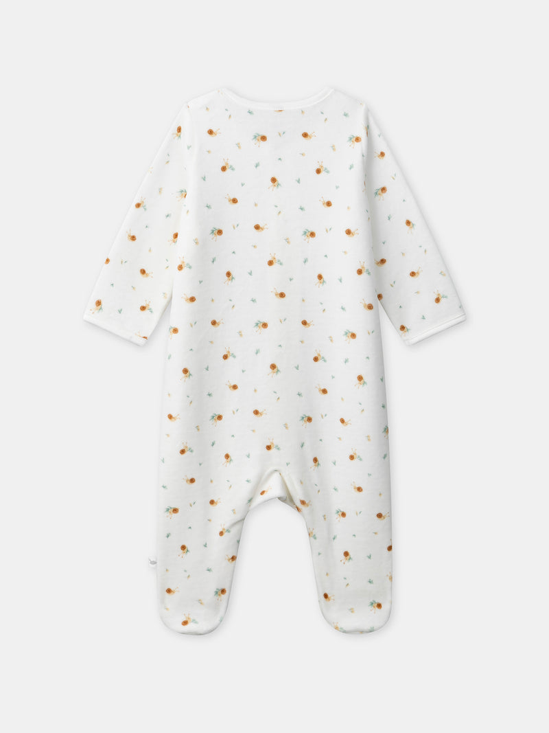 Tutina ecru con stampa di lumache per neonati Unisex