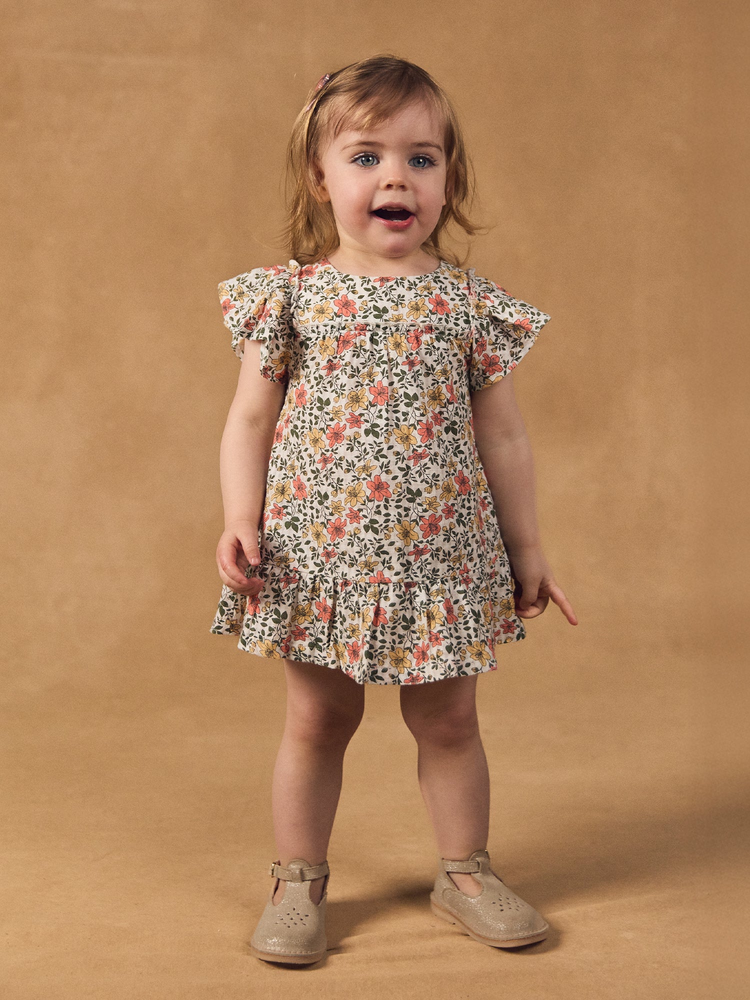 Vestito + Bloomer Stampa Floreale per Bambina