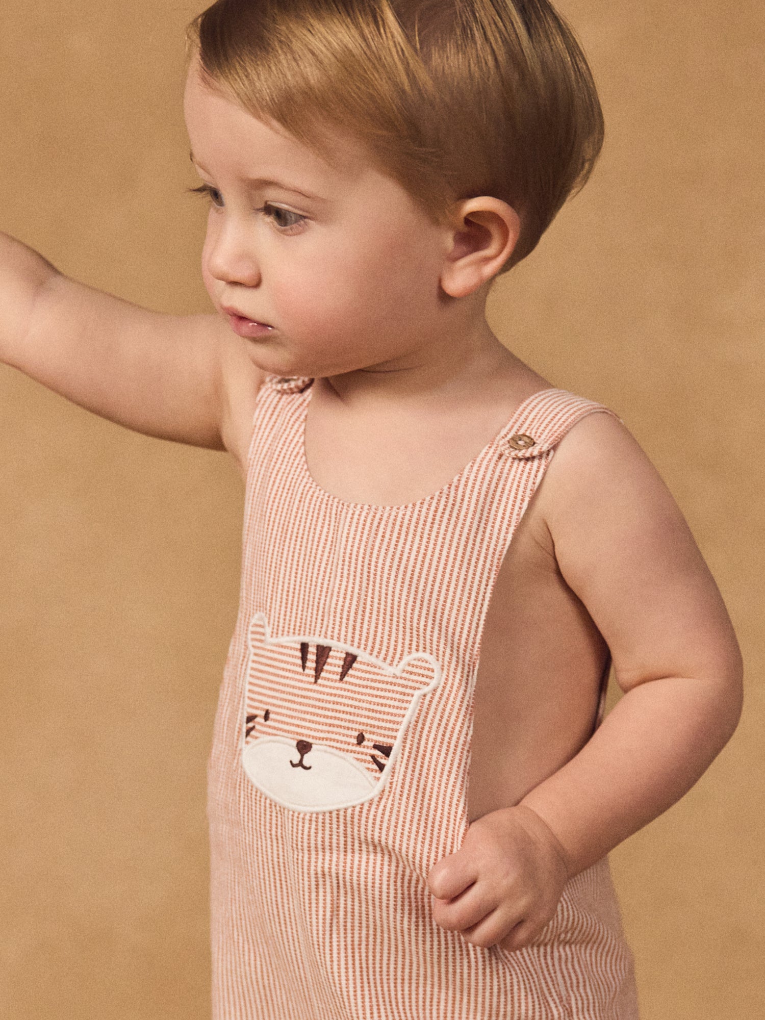 Salopette Corta a Righe Bambino