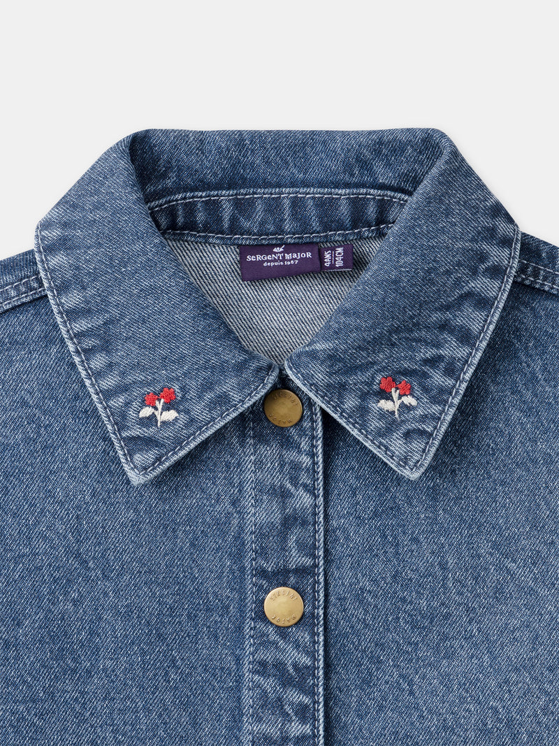 "Giacca in denim con ricamo ""M"" per ragazze"