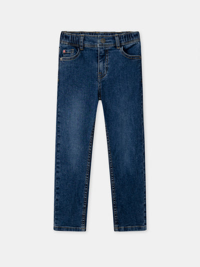Jeans slim in denim per bambini