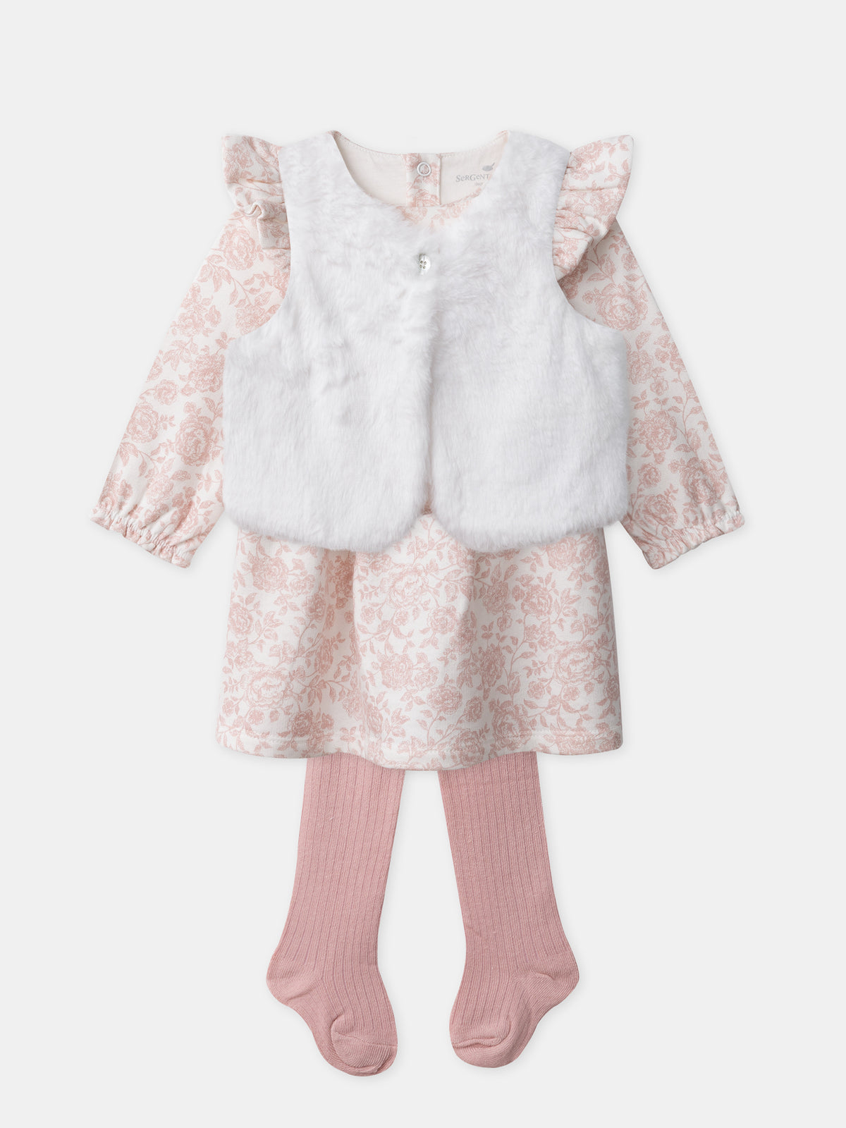 Completo abito + gilet + collant Nascita Femminile