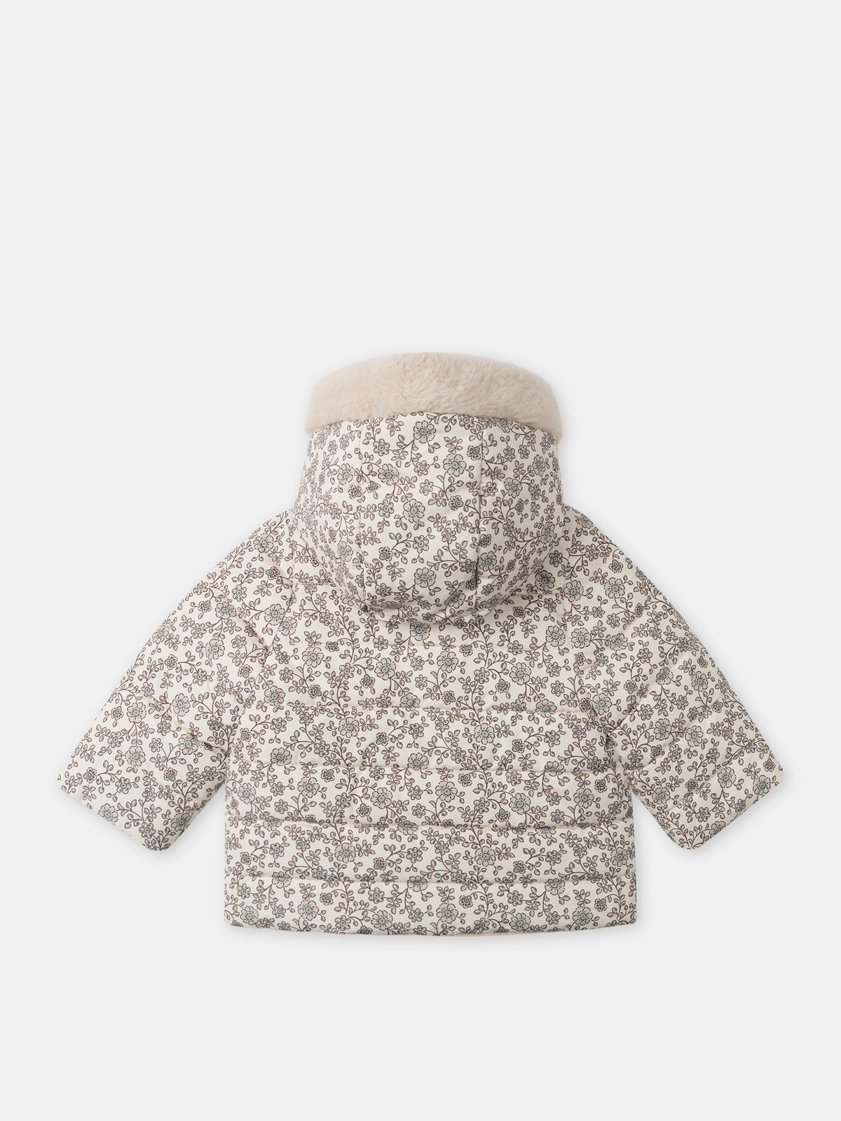 Giacca-reversibile-a-stampa-floreale-o-crema-Bambina
