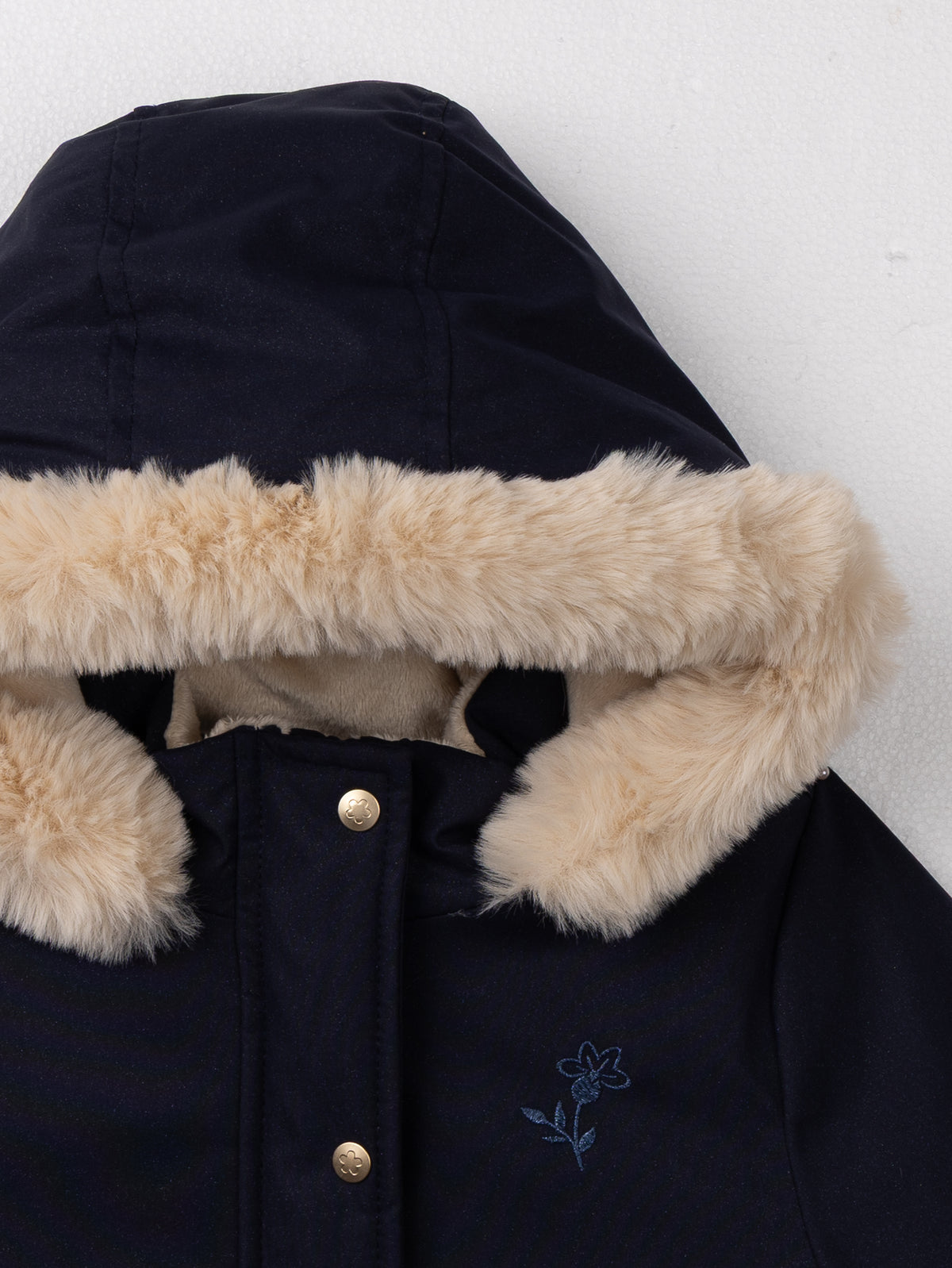 Parka 3 in 1 blu navy luccicante per ragazze