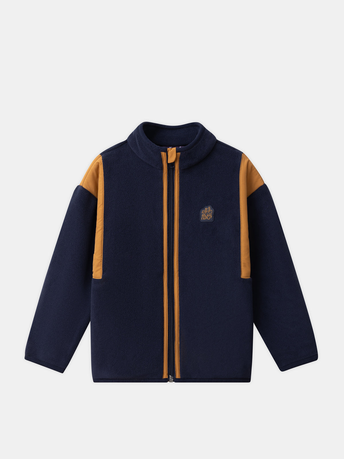 Gilet in pile blu navy con zip per ragazzi