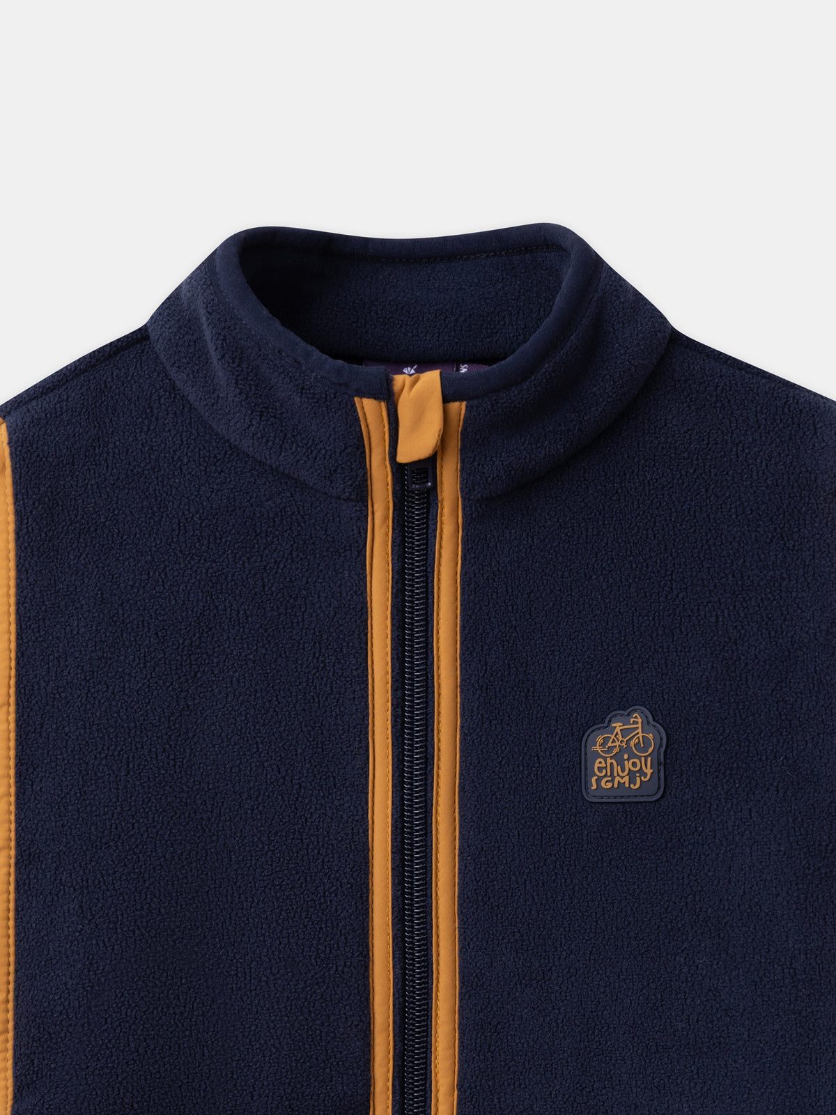 Gilet in pile blu navy con zip per ragazzi