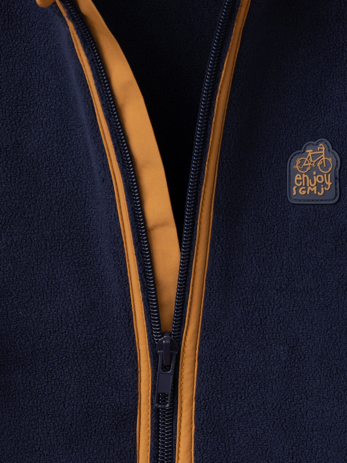 Gilet in pile blu navy con zip per ragazzi