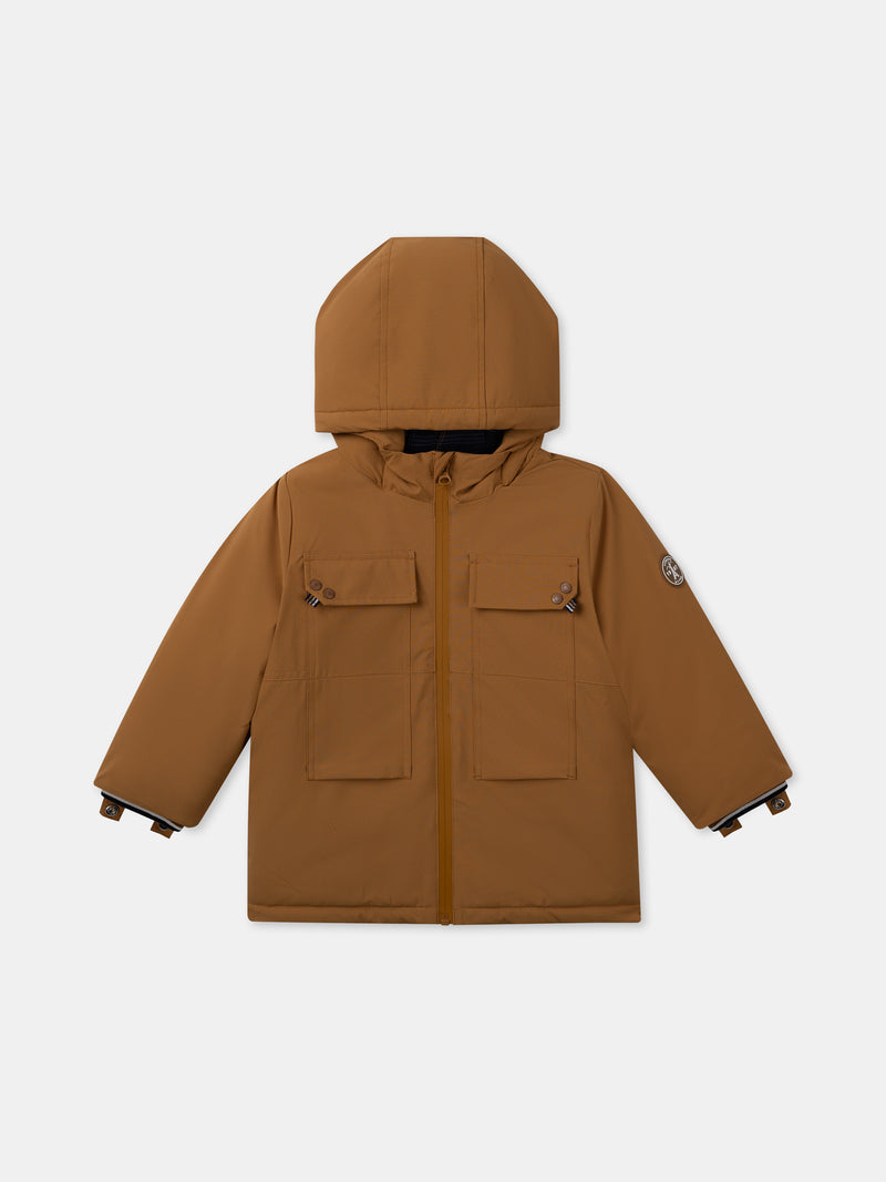 Parka 3 in 1 marrone per Ragazzo