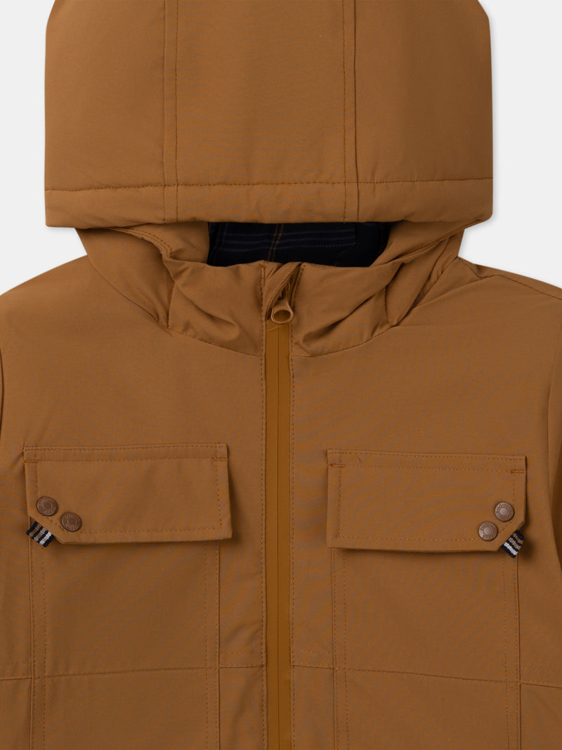 Parka 3 in 1 marrone per Ragazzo