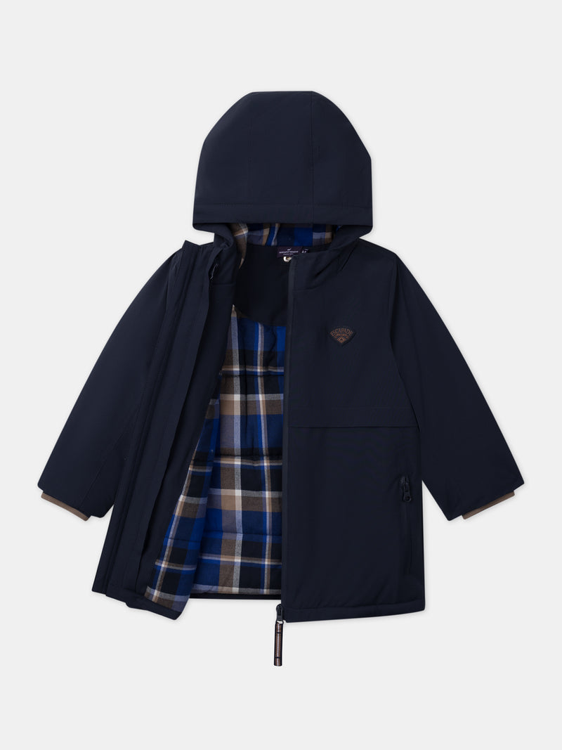 Parka 3 in 1 blu marino per Ragazzi