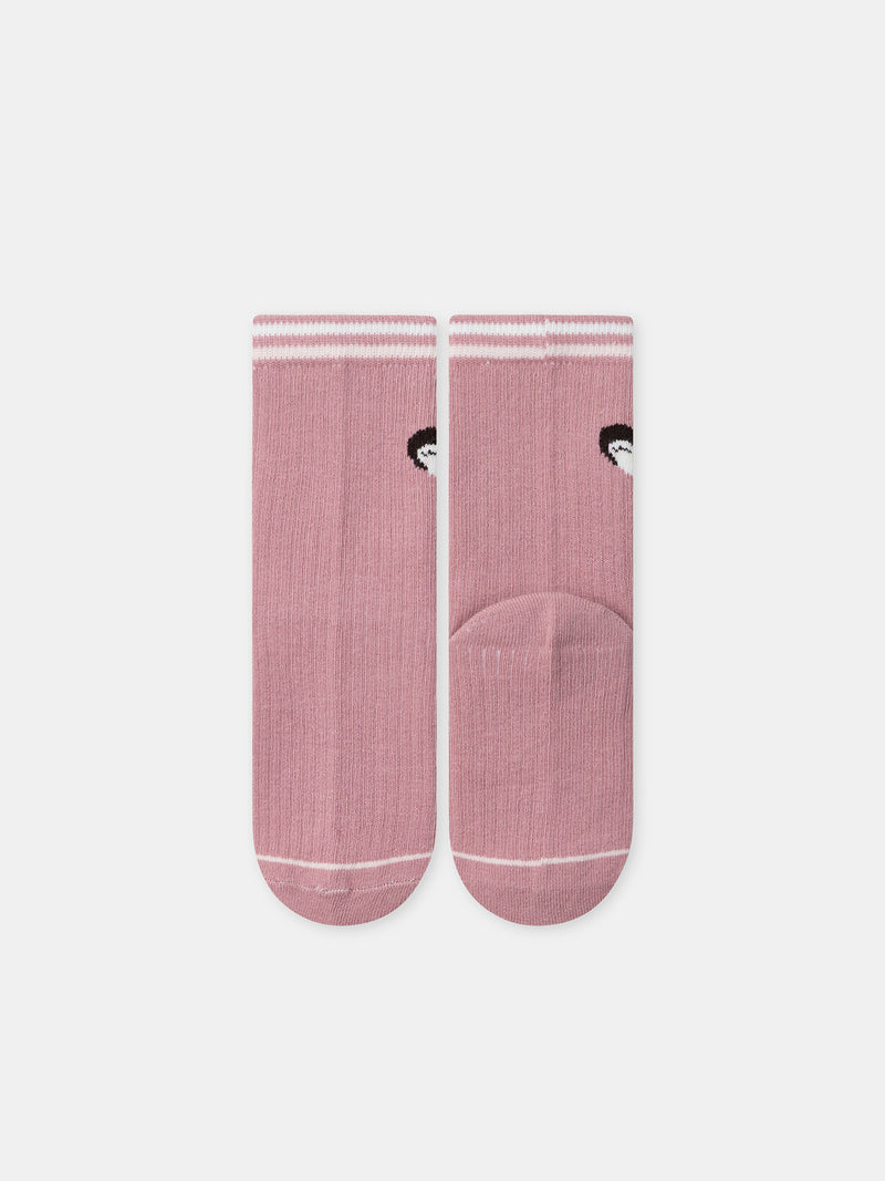 Pacco da 5 calzini rosa pinguini Ragazza