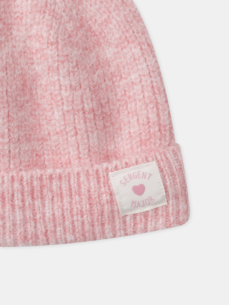 Cappello con risvolto rosa per Ragazze