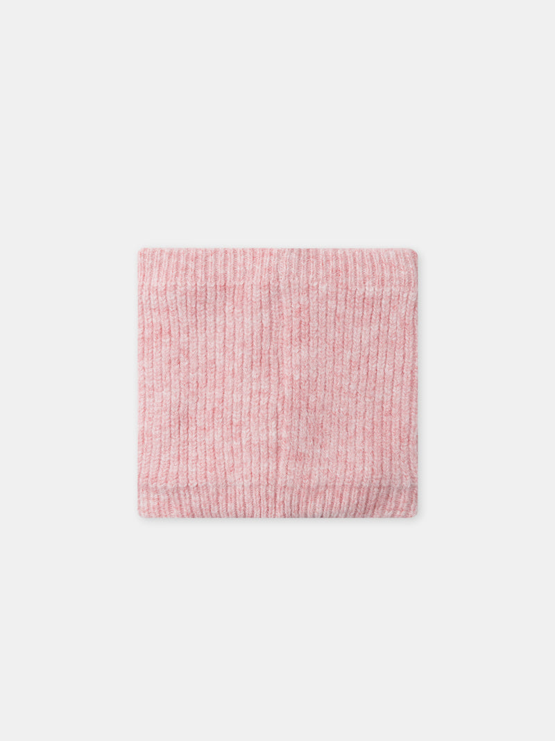 Snood rosa in maglia Ragazza