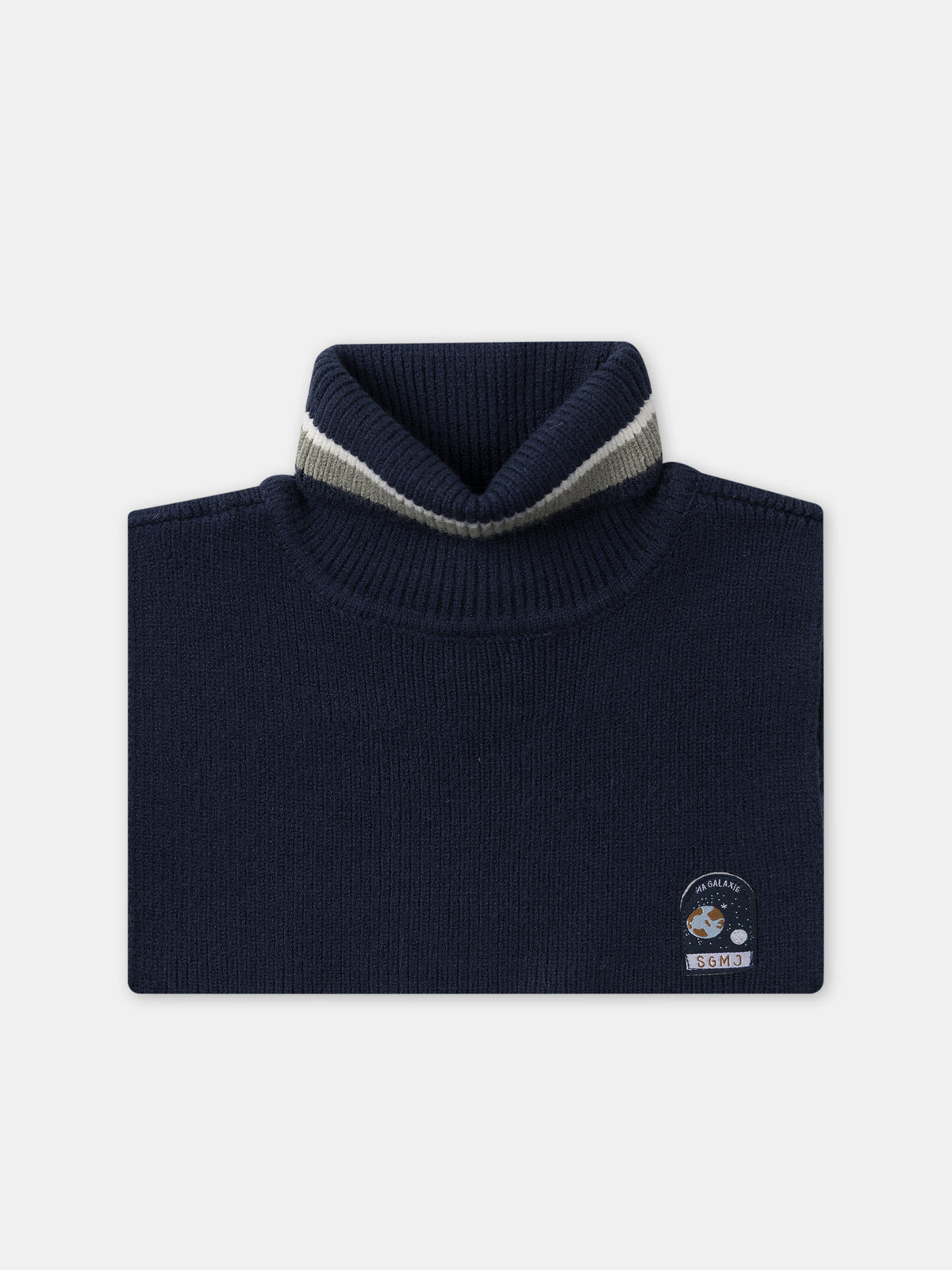 Plastron blu navy a strisce bambino