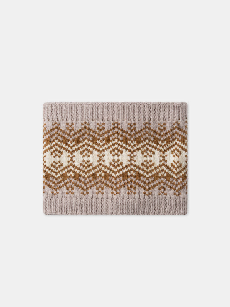 Snood marrone e beige per ragazzi