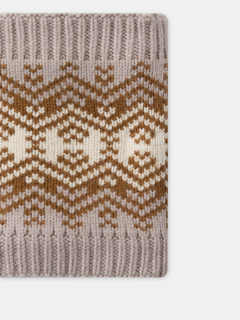 Snood marrone e beige per ragazzi
