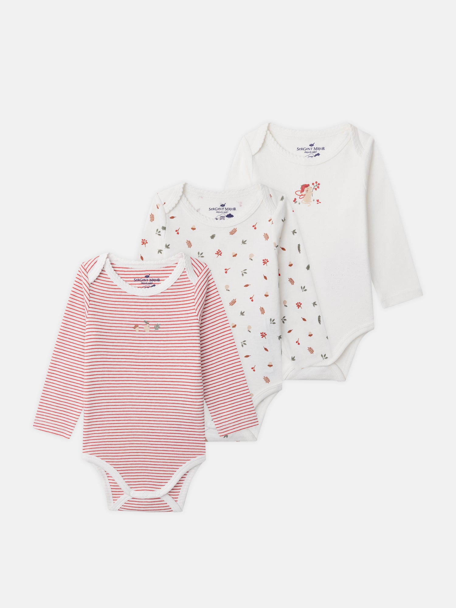 Set di 3 body a maniche lunghe Bebè Femmina