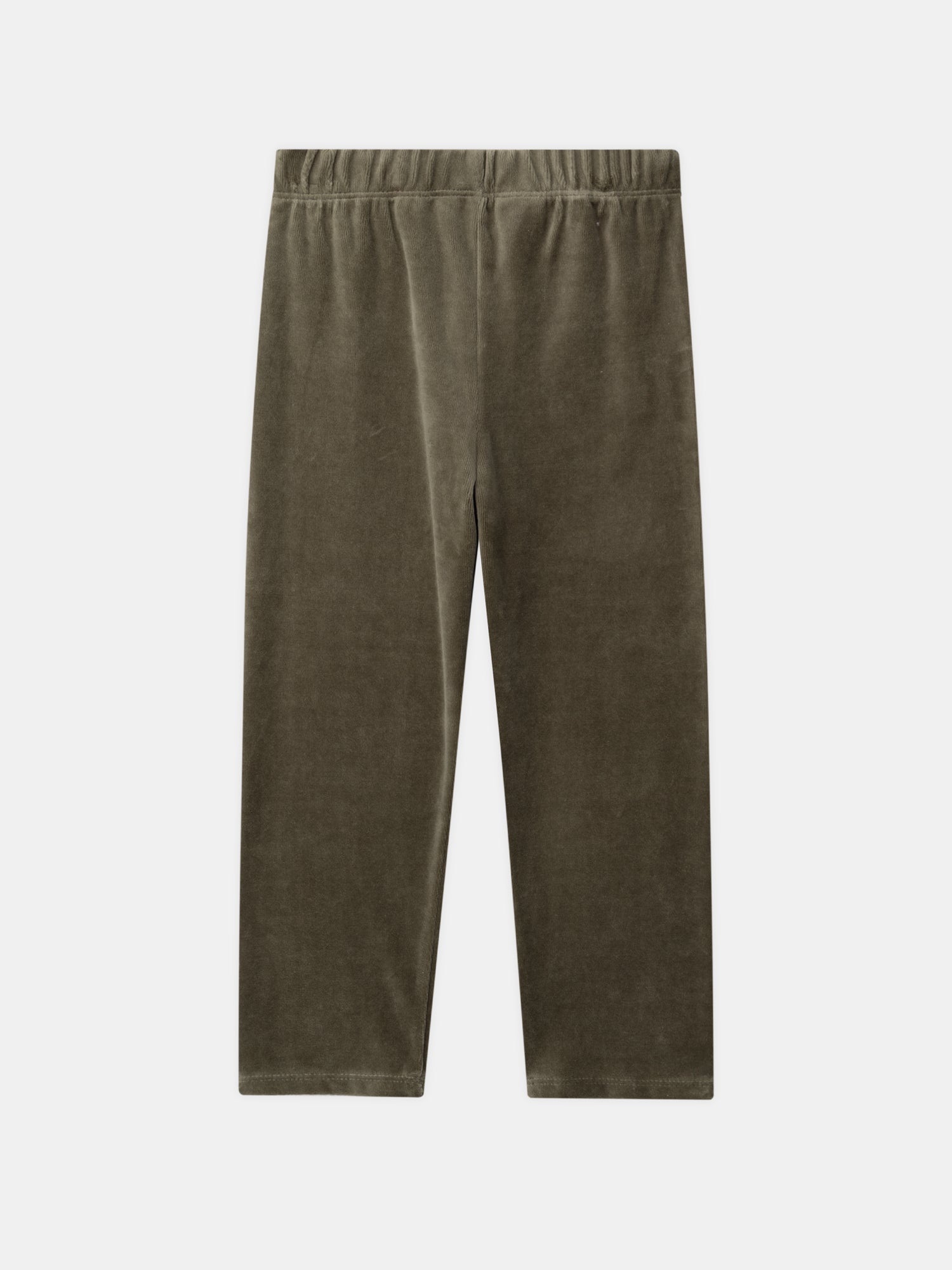 Pyjamas écru et kaki en velours imprimé dragon Garçon