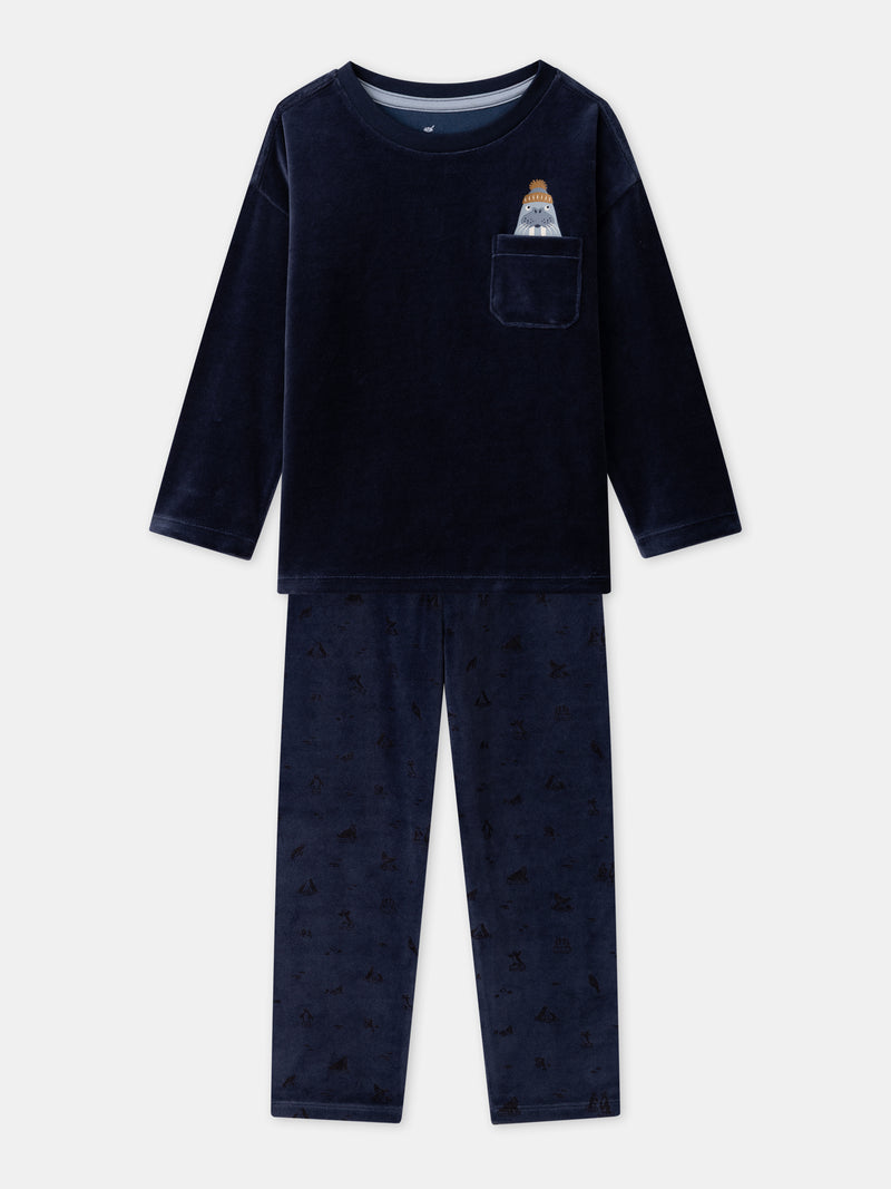 Pyjama bleu marine morse Garçon