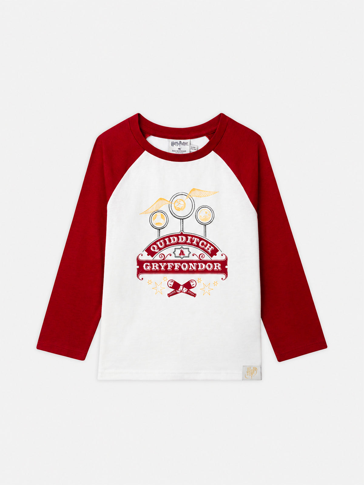 Pigiama Harry Potter bordeaux e crema con stampa "Grifondoro" Bambino