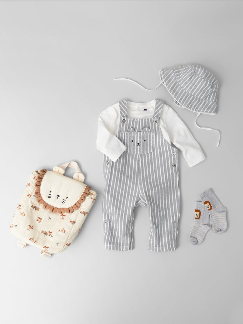 Tenue Bébé Garçon : Rayures & Tendresse - 1