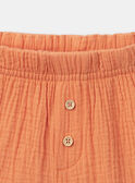 Shorts arancioni doppia garza di cotone KAYOANN / 24E1BGS1SHO400