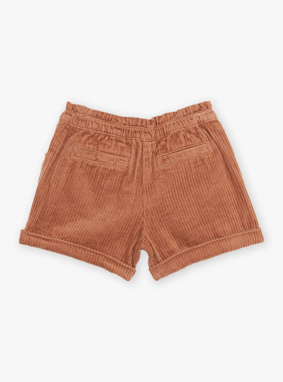 Shorts marrone scuro in velluto DIASHOETTE / 22H2PFY1SHOI802