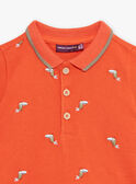 Polo rosso aranciato neonato CAWEDOU / 22E1BGP1POLF527