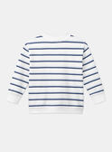 Maglia écru e blu con stampa a righe LERAYAGE / 24H3PGJ1SWE001