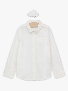 Camicia bianca con papillon amovibile bambino TICHEMAGE / 20E3PGJ5CHM001