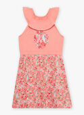 Camicia da notte pesca con stampa a fiori bambina CHOUJIETTE / 22E5PF51CHN413