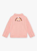 Giacca in twill rosa cipria con motivi gatto e fantasia bambina CLATWETTE / 22E2PFG1VESD327