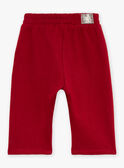 Pantaloni rosso porpora in tessuto felpato GAPETER / 23H1BGQ2PANF511
