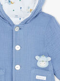 Giacca con cappuccio blu neonato ZOUHIR / 21E0CGG1VESC203