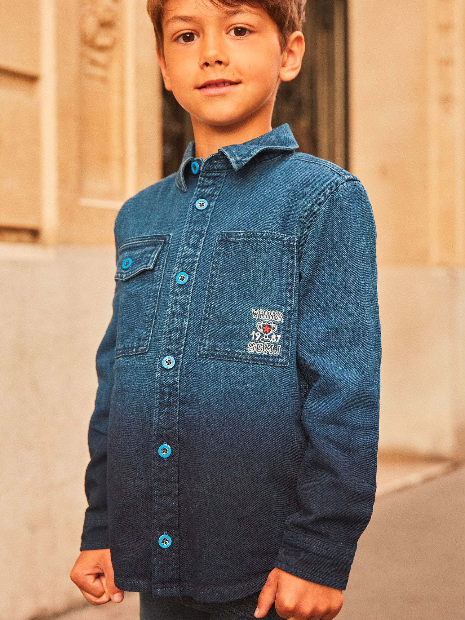 Camicia in jeans denim brut