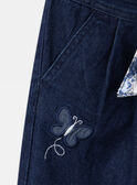 Jeans a sigaretta blu con cintura con stampa floreale LEJINETTE / 24H2PFJ1JEAK005