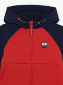 Giubbotto rosso con cappuccio FRAPOLAGE / 23E3PG52BLO713
